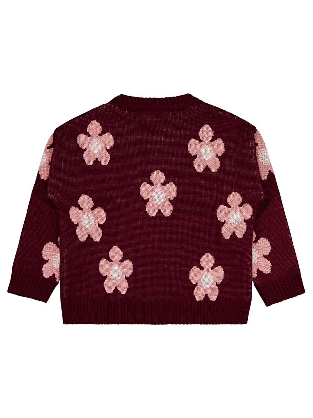 Girls Papatya Desenli 2-5 Yaş Kazak - Bordo 2-3 Yaş-1