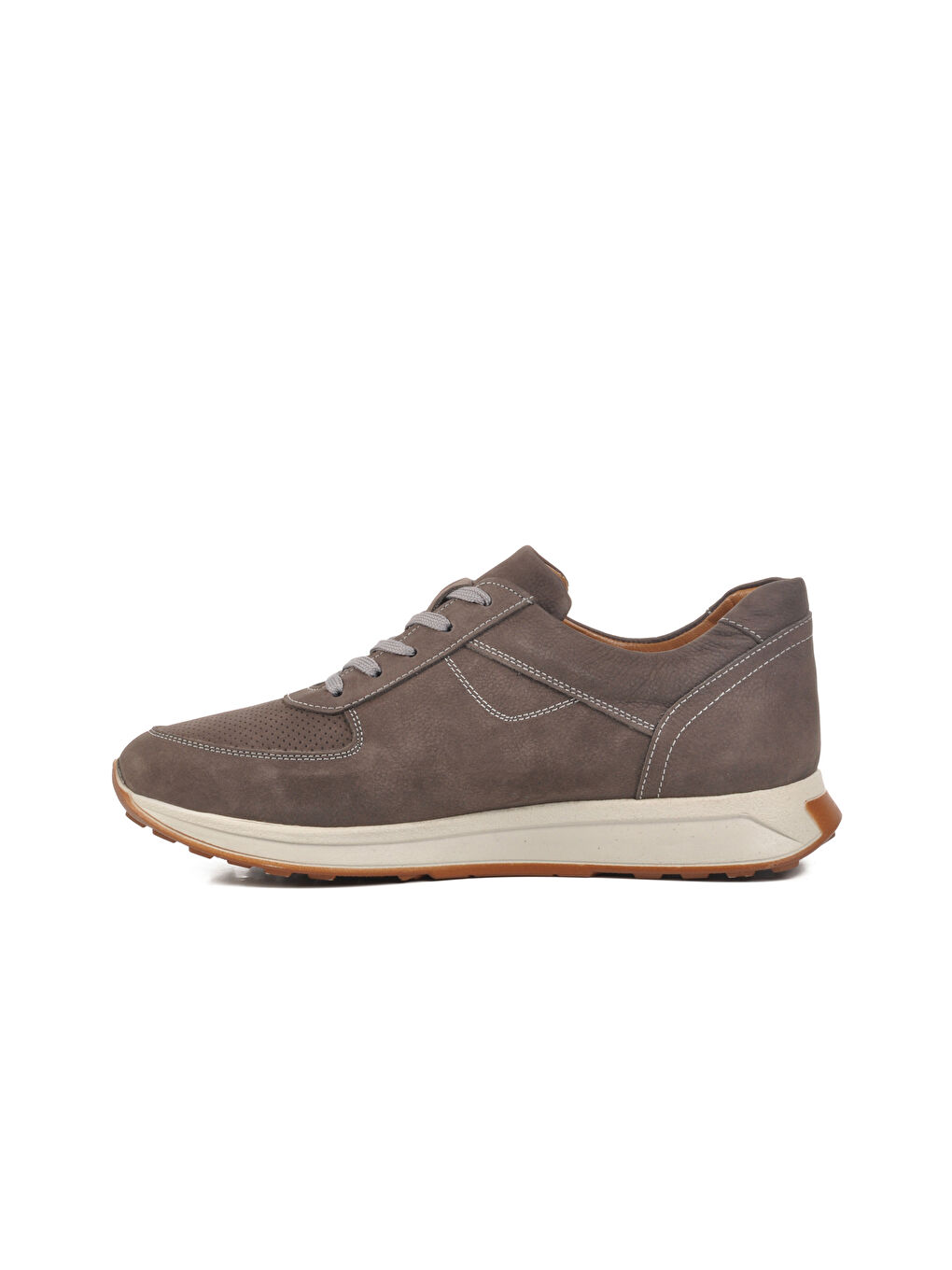 Bej Vizon Nubuk Hakiki Deri Erkek Casual Ayakkabı Vadoo M-1