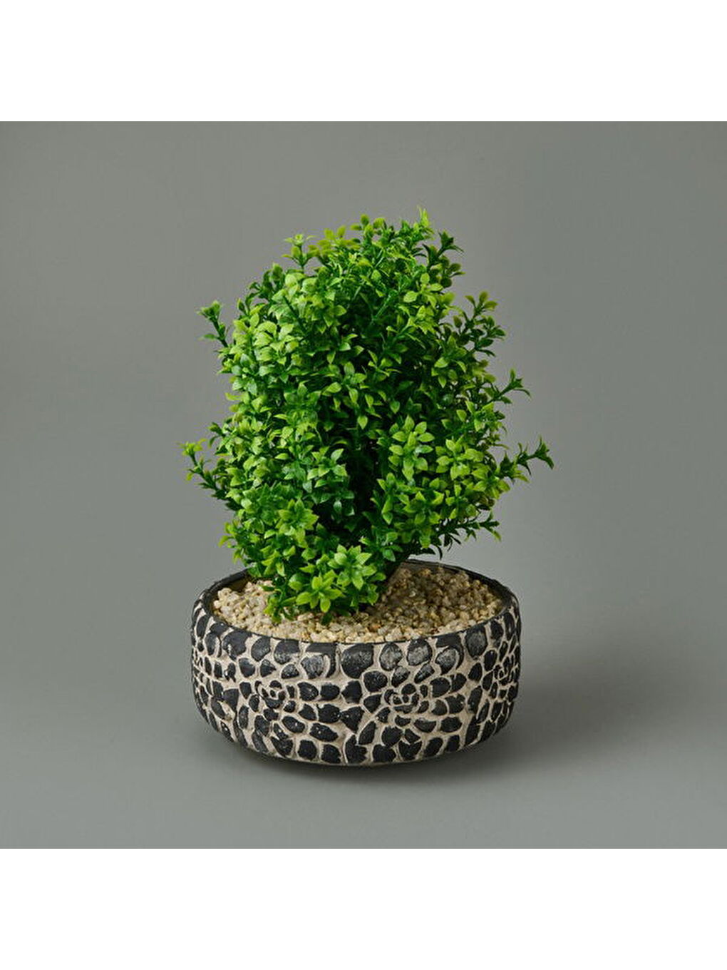 Gri Dekoratif Çakıl Ağacı - 30x14x14 cm