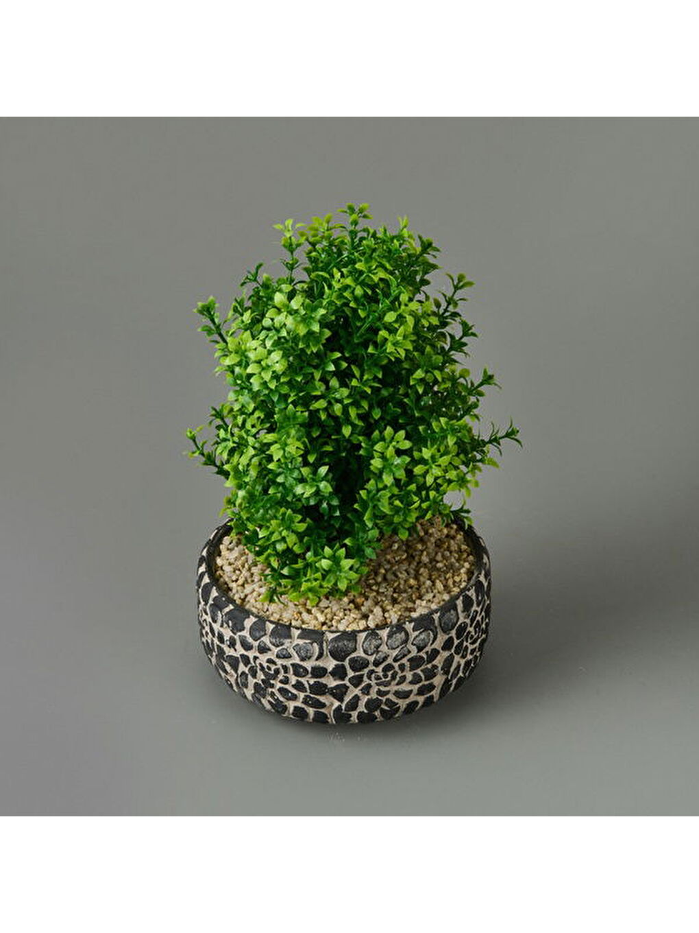 Gri Dekoratif Çakıl Ağacı - 30x14x14 cm-1