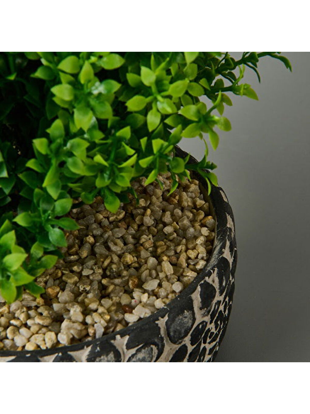 Gri Dekoratif Çakıl Ağacı - 30x14x14 cm-3