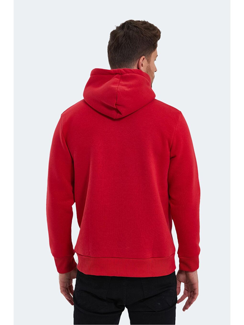 Erkek Kapüşonlu Sweatshirt Kırmızı-1