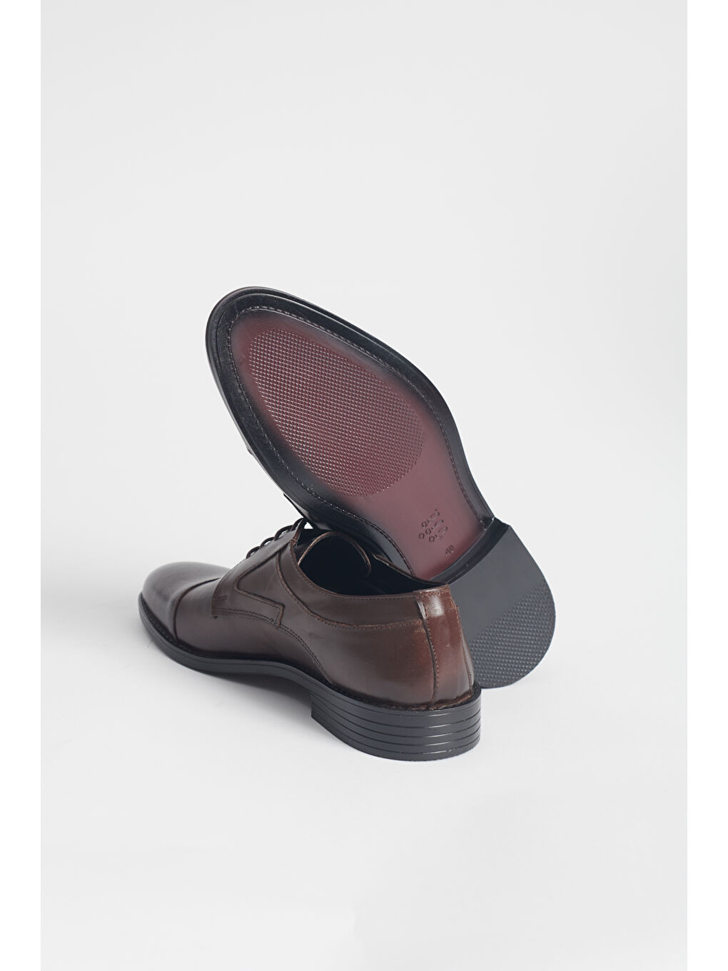 Erkek Kahverengi Klasik Deri Ayakkabı-6