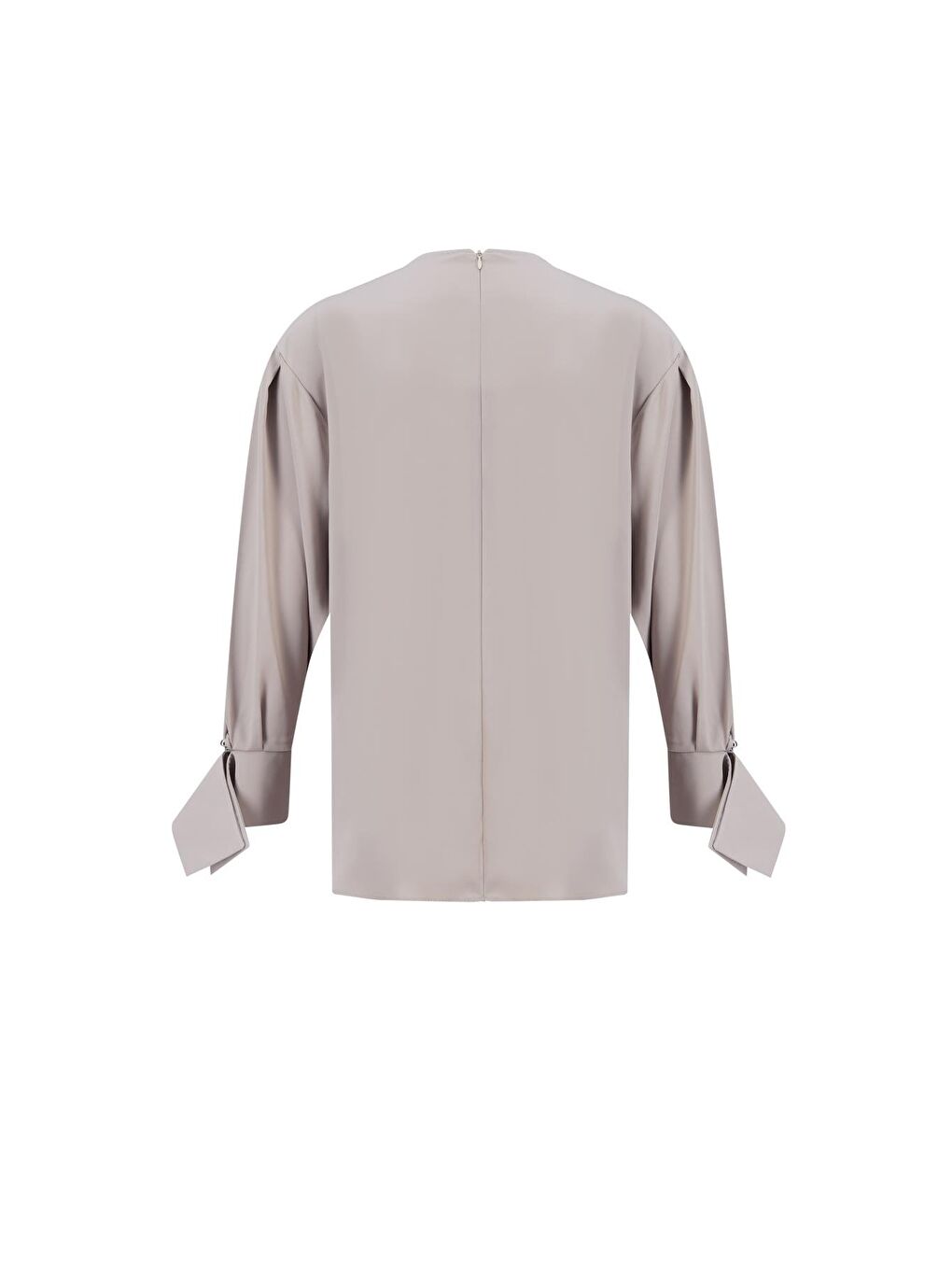 Bej Manşeti Kuşaklı Bluz 24K3612 Vizon-6