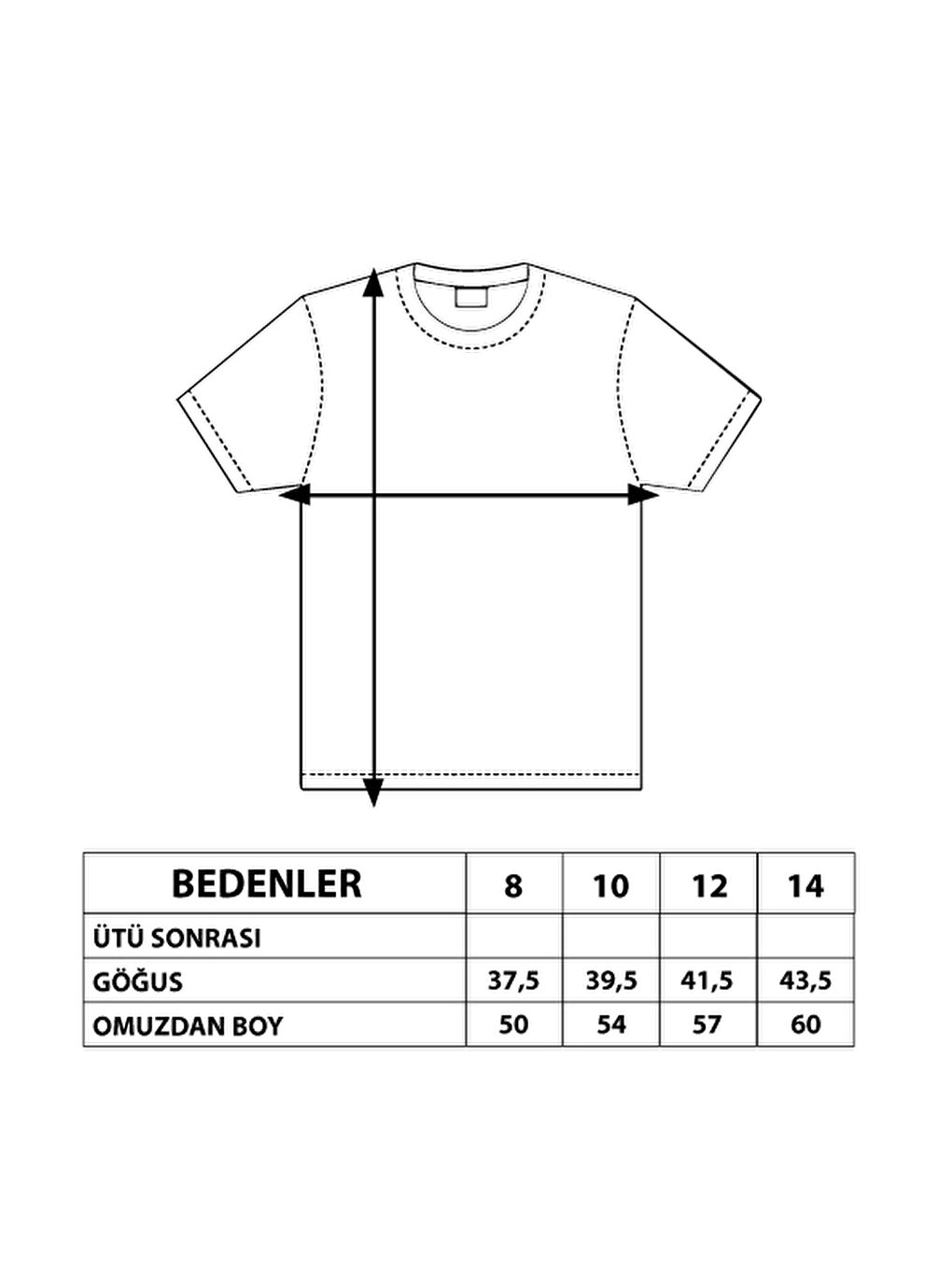 Siyah Kız Çocuk Baskılı Taş İşlemeli Arkası Tül Detaylı Tişört-2