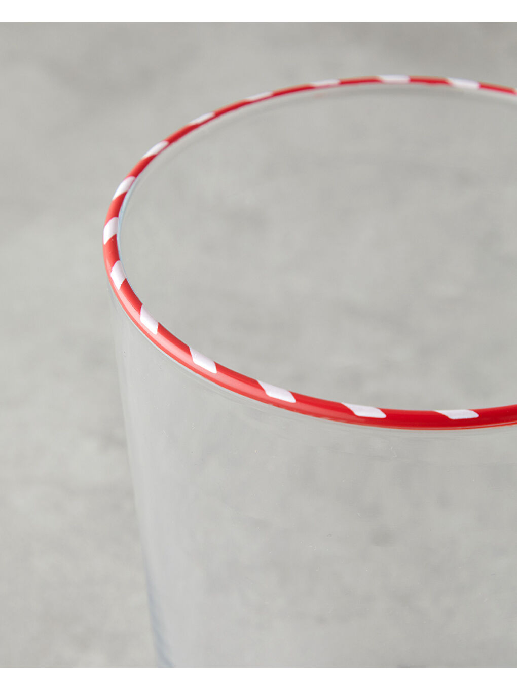 Candy Cane Stripe Cam Bardak 510 ML Kırmızı-2