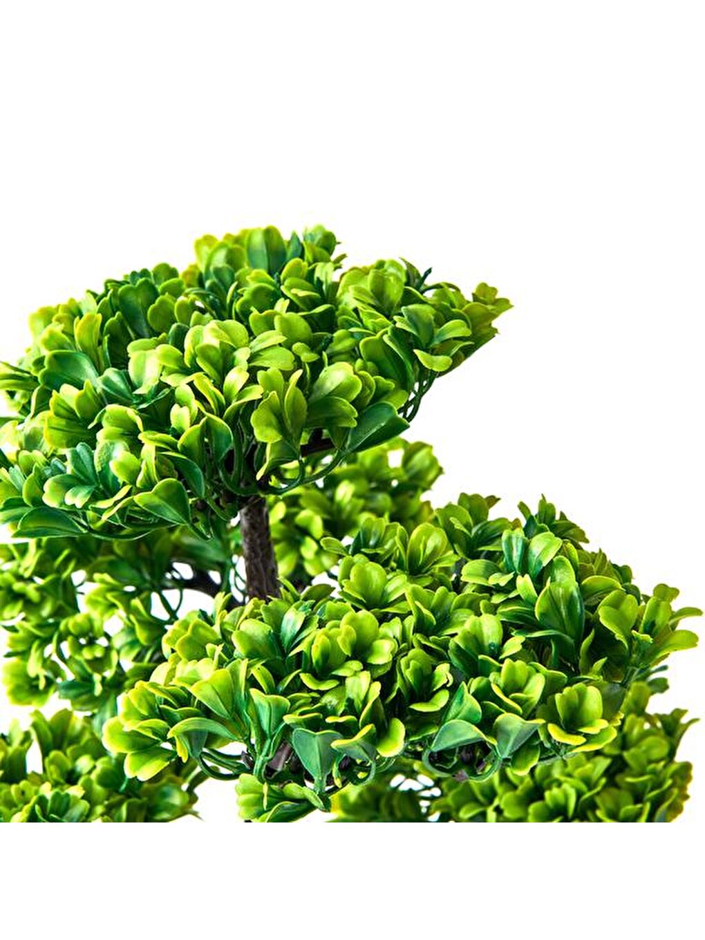 Dekoratif Saksılı Bonsai Meri Yapay Çiçek - Beyaz / Yeşil - 20x20x36 cm-3