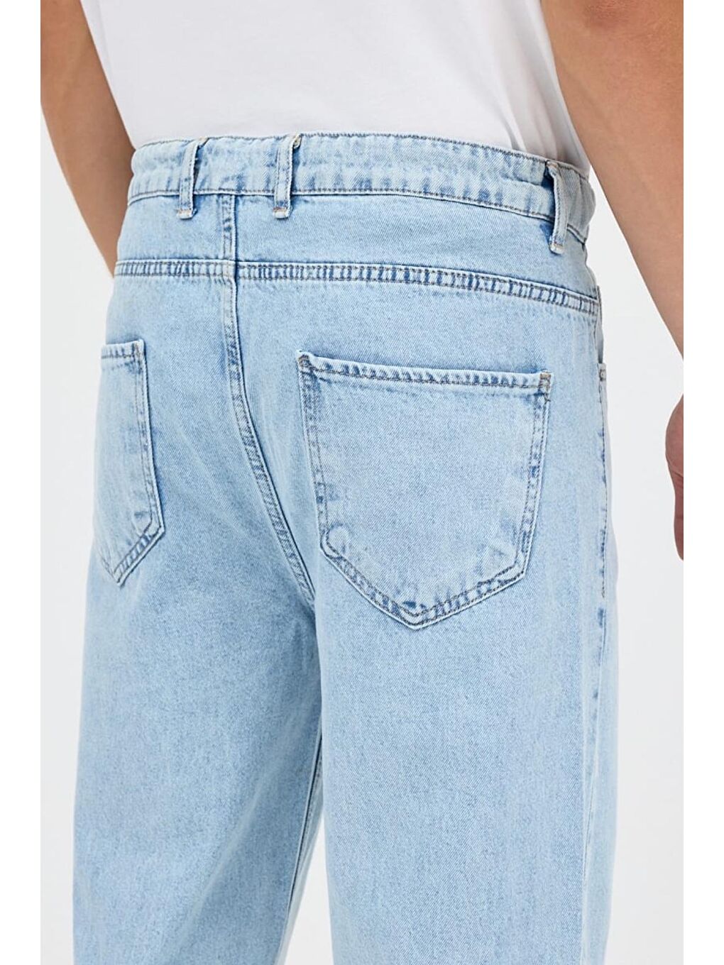 Mavi Reax 896 Beli Lastikli İpli Baggy Bol Kesim Jean Pantolon-3