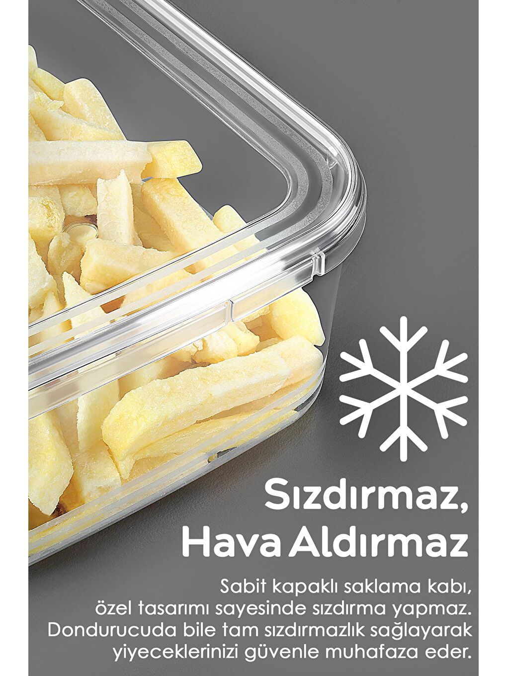 Renksiz 5 Adet Sızdırmaz Kendinden Kapaklı Derin Dondurucuya Uygun Saklama Kabı Düzenleyici Erzak Kabı 2 lt-5