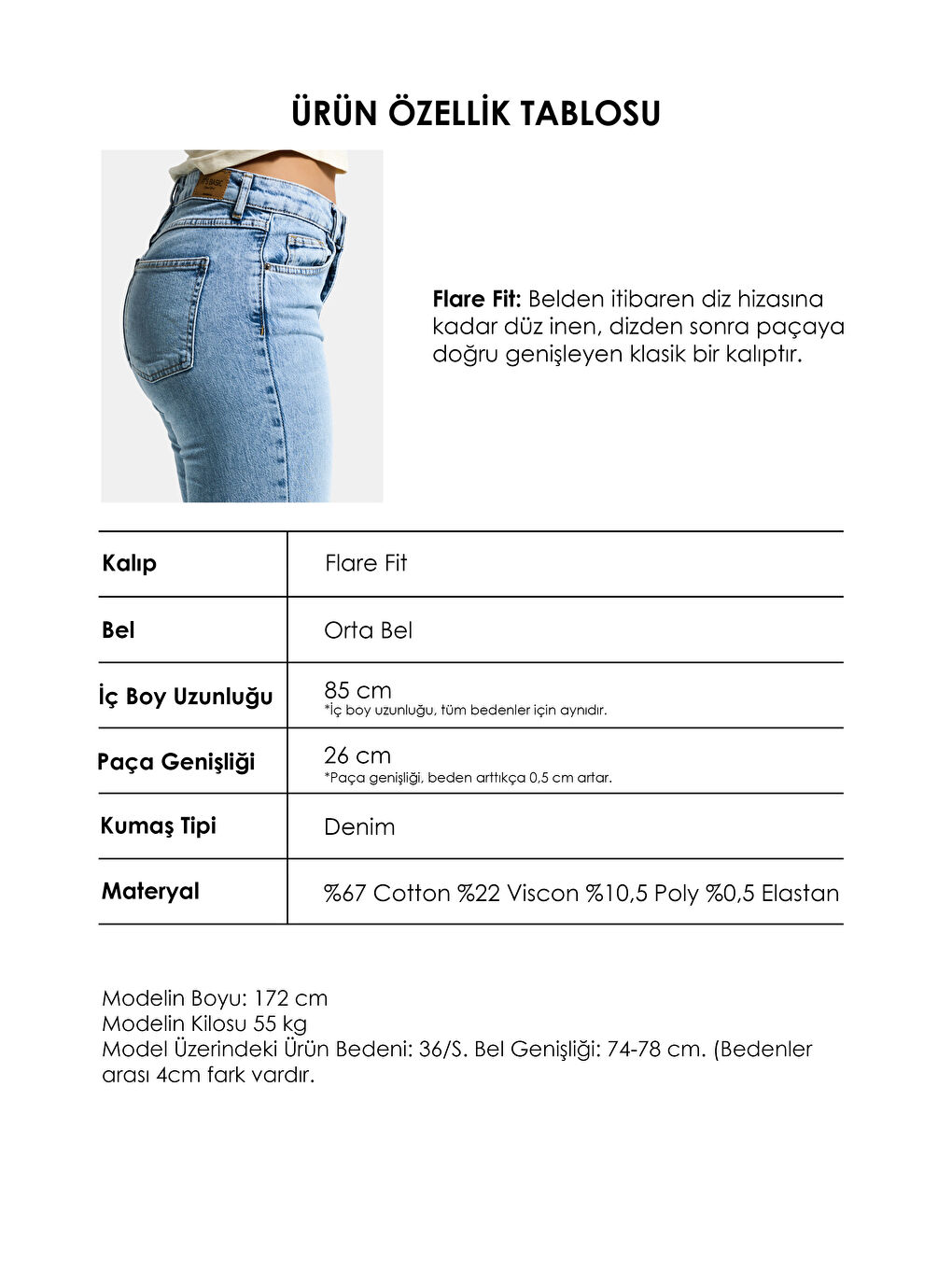 Mavi Kadın Ice 4s6-3 Mid Rise Flare Fit Esnek Kumaş Denim Jean-2