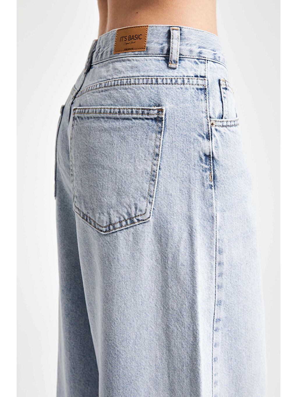 Mavi Kadın Snow Jean Rengi Hera 17S5-3 Palazzo Fit Denim Pantolon-4