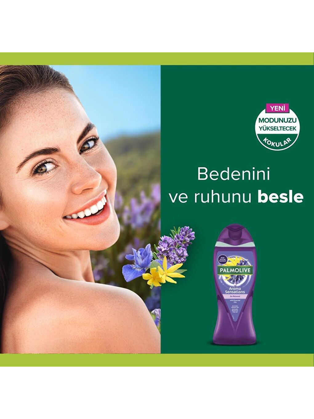 Palmolive Mor Aroma Sensations So Relaxed Aromatik Banyo ve Duş Jeli 500 ml x 2 Adet + Duş Lifi Hediye - 1