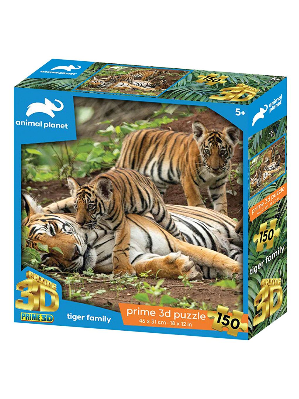 Prime 3D Renksiz Kaplan Ailesi 150 Parça Puzzle 20833