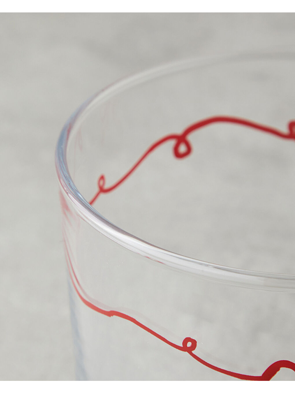 Ribbon Joy Cam 2'li Bardak 380 ml Kırmızı - Yeşil-3