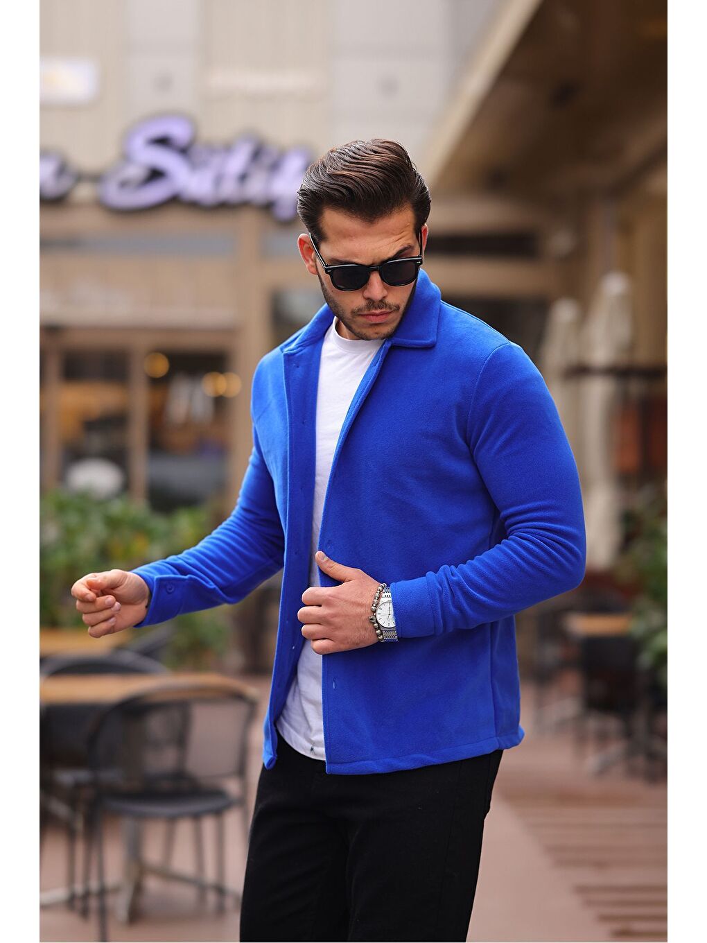 Mavi Erkek Polar Rahat Kalıp Gömlek-2