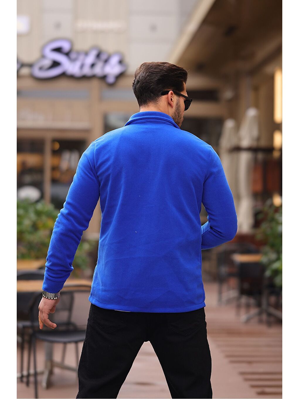 Mavi Erkek Polar Rahat Kalıp Gömlek-3