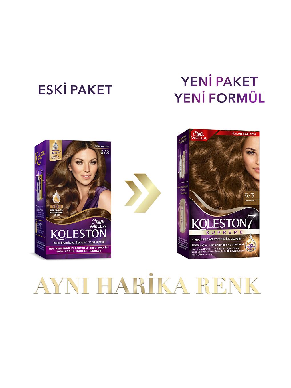 Wella Renksiz Koleston Supreme Kit 6/3 Altın Kumral *18