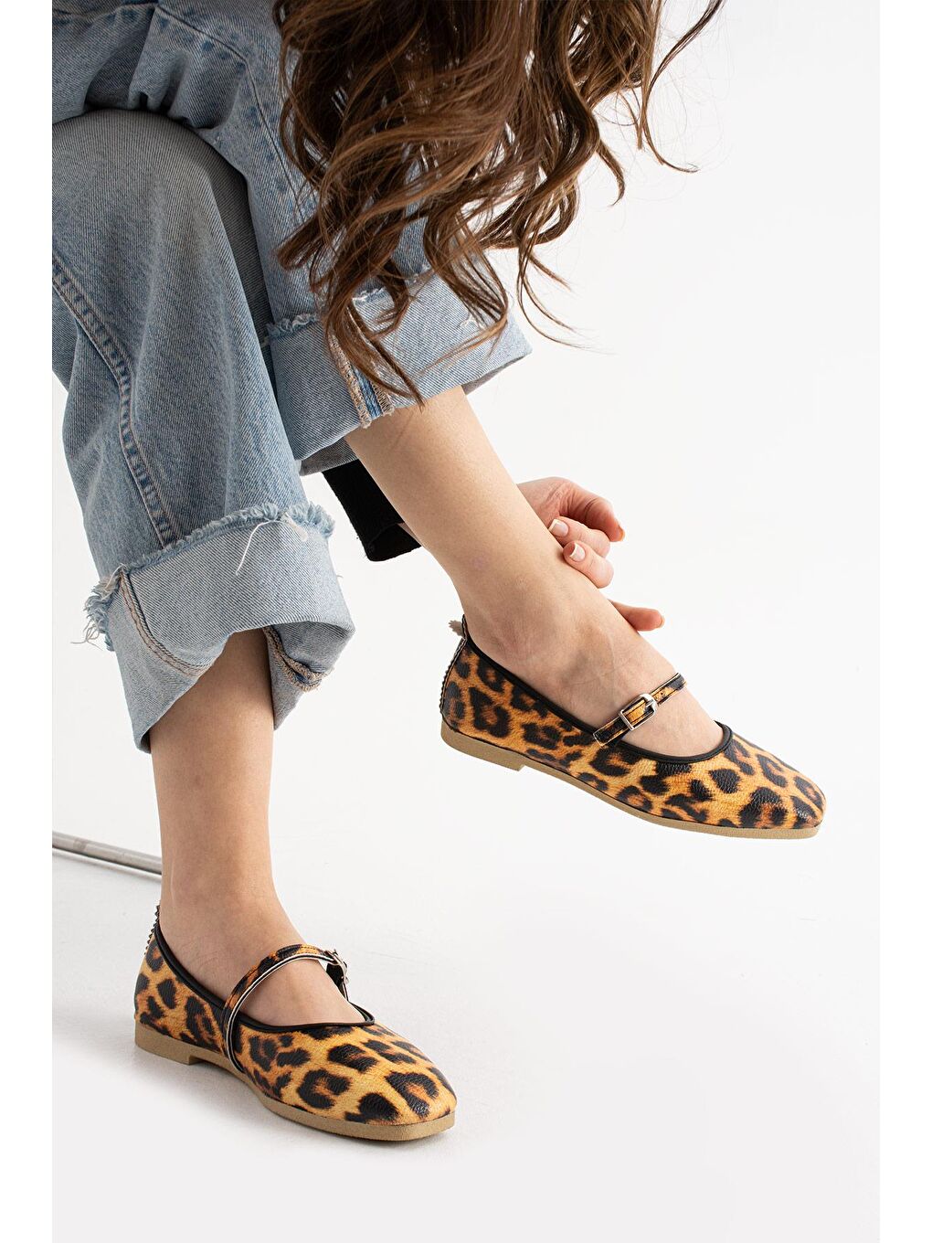 Sarı AL-142 Tokalı Babet Günlük Kadın Ayakkabı Ev Babeti-1