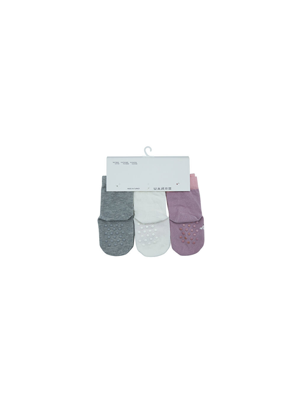 Panço Karişik Kız Çocuk 3'lü Soket Çorap Set - 6