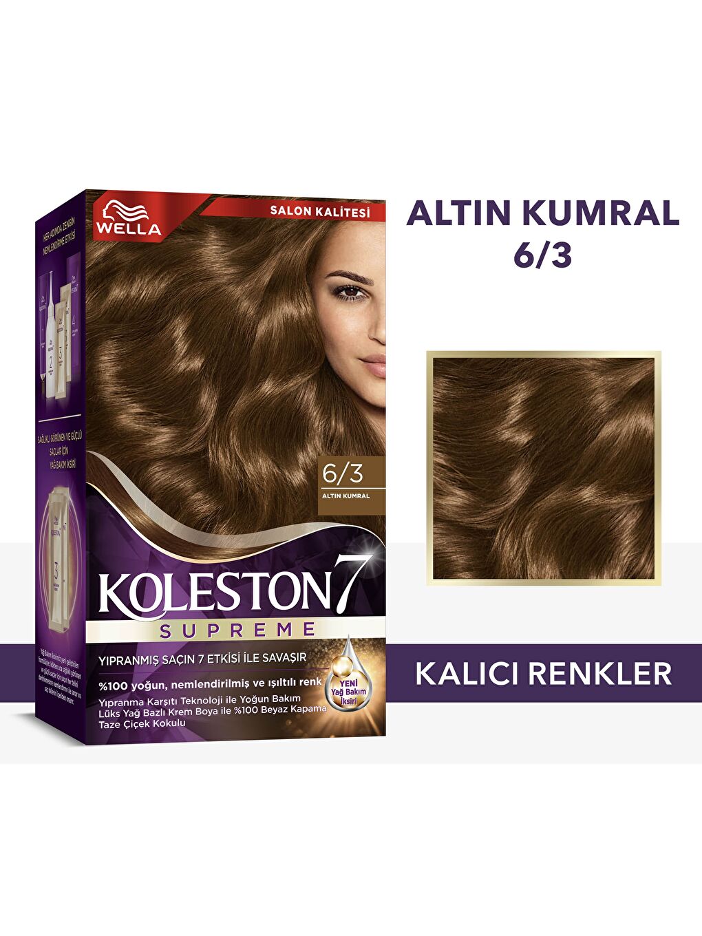 Wella Renksiz Koleston Supreme Kit 6/3 Altın Kumral *18 - 1