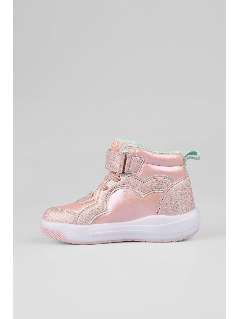 Pembe Klint Işıklı Kız Bebek Pudra Bot-1