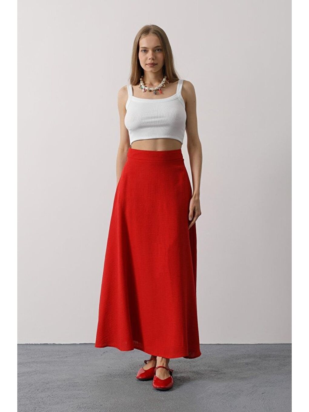 Keten Etek - Kırmızı-1