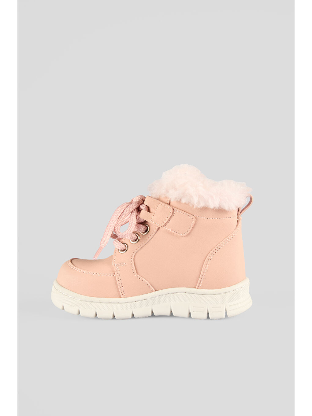 Pembe Punto Kürklü Kız Okul Öncesi Pudra Bot-1