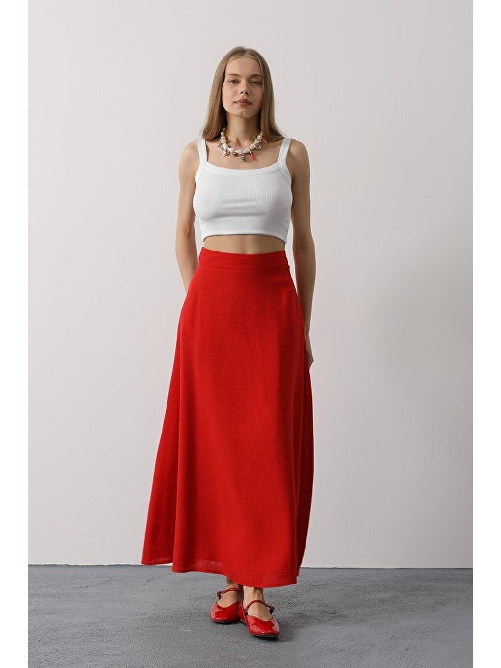 Keten Etek - Kırmızı-3