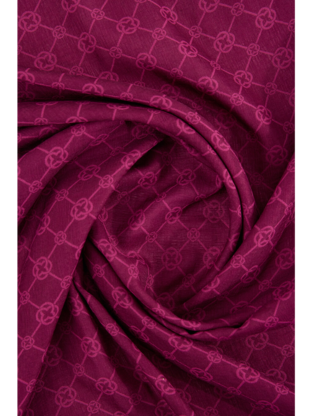 Mürdüm 75X190 CM 1090100 ELEGANCE MONOGRAM ŞAL-1