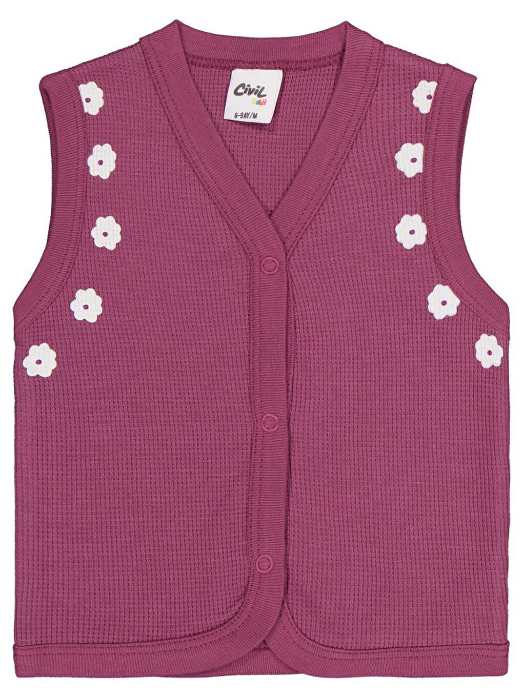 Baby Çiçek Empirme 6-18 Ay Yelek - Pembe 18-24 Ay-1