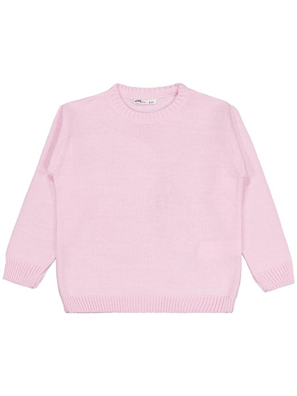 Girls Düz 6-9 Yaş Kazak - Pembe 9-10 Yaş