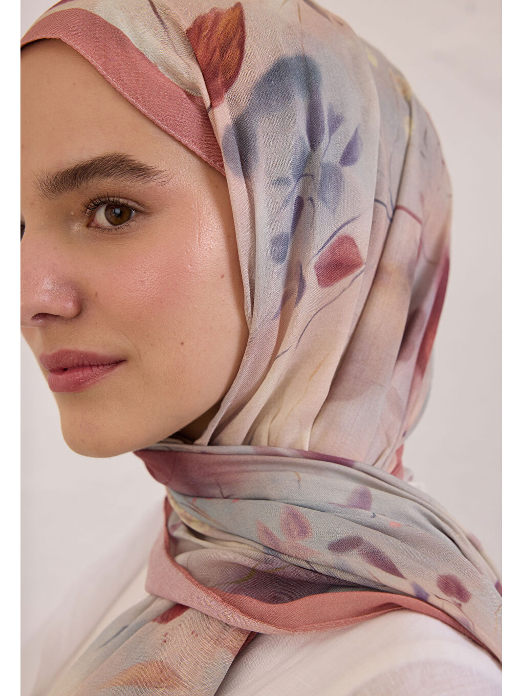 Sweet Wıllıam Desen Rami Şal Soft Pembe-3