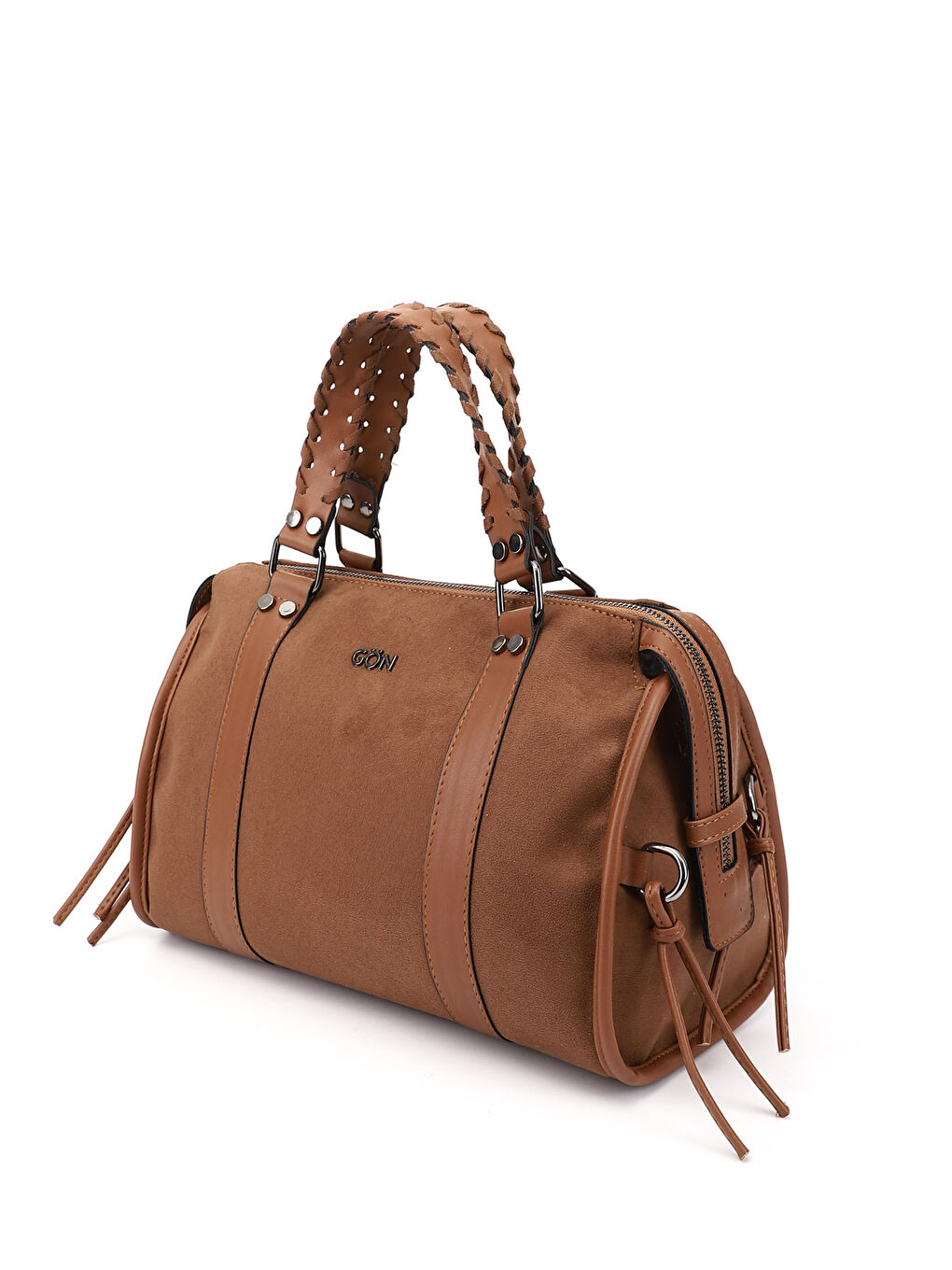 Kahverengi Kadın TABA Bowling El Ve Omuz Çantası-2