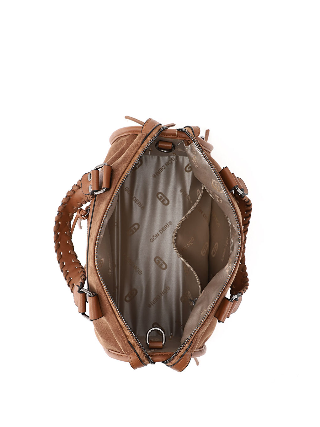 Kahverengi Kadın TABA Bowling El Ve Omuz Çantası-4