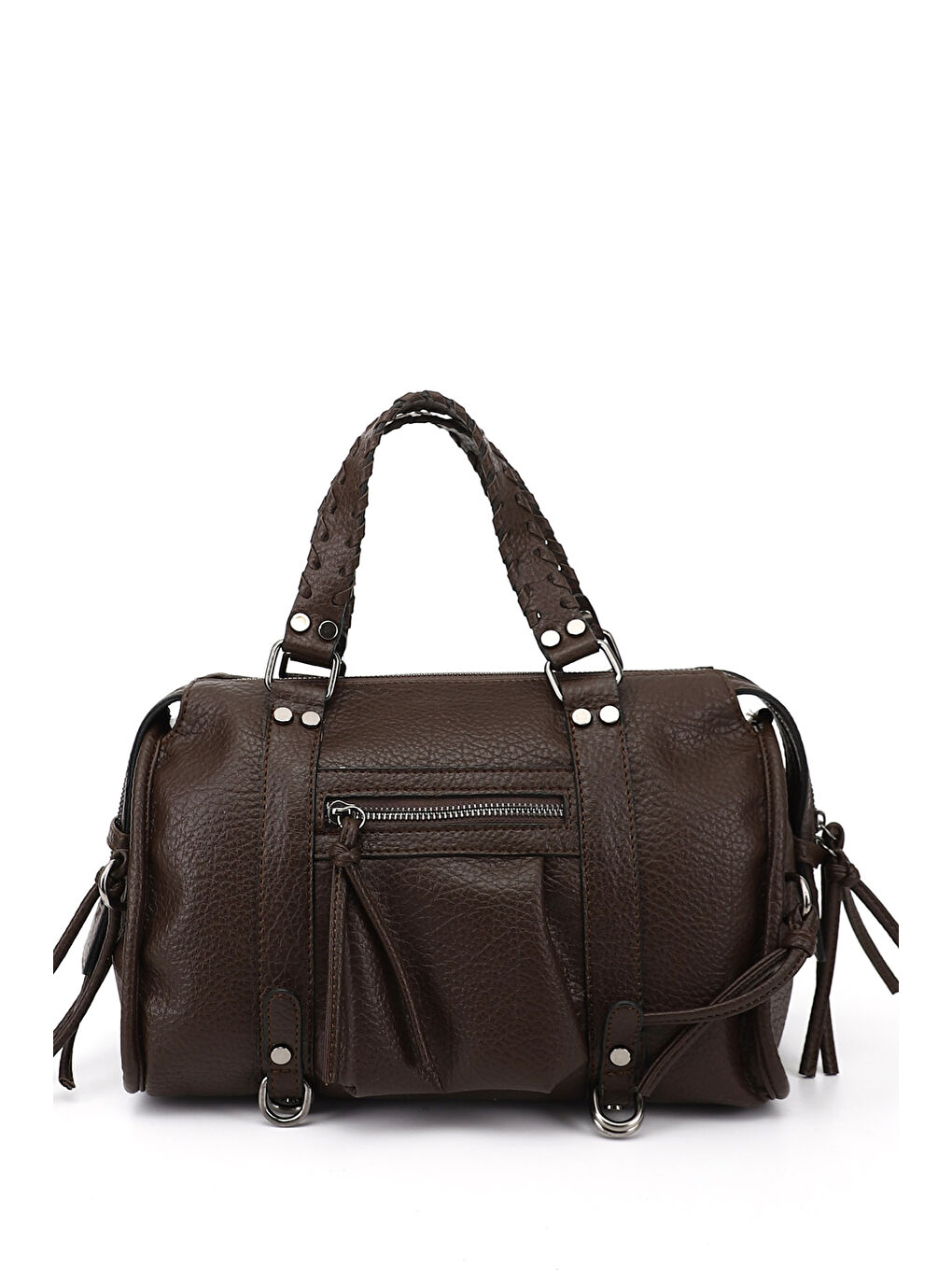 Kahverengi Kadın AÇIK KAHVERENGİ Bowling El Ve Omuz Çantası-3