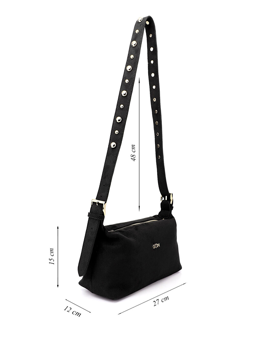 Siyah Kadın KOYU SİYAH Uzun Askılı Omuz Çantası-1
