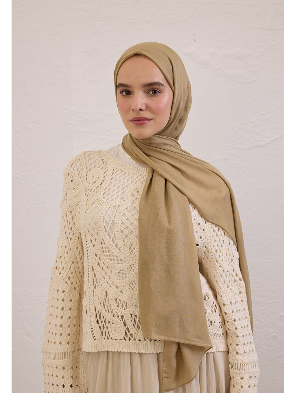 Sarı Soft Viskon Şal Safari