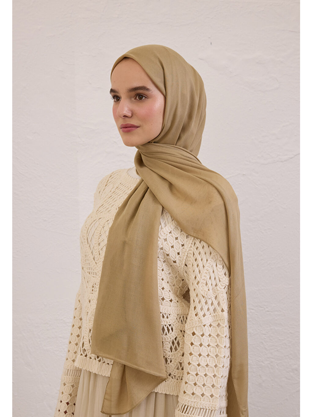 Sarı Soft Viskon Şal Safari-1