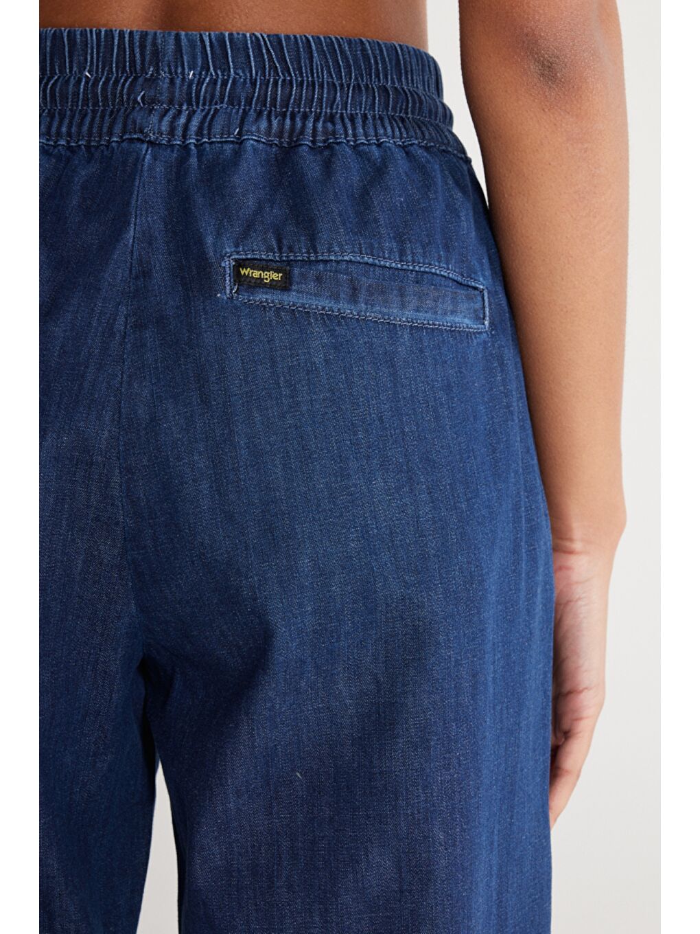 Bej Regular Fit Normal Kesim %100 Pamuk Yüksek Bel Jean Jogger Pantolon-6