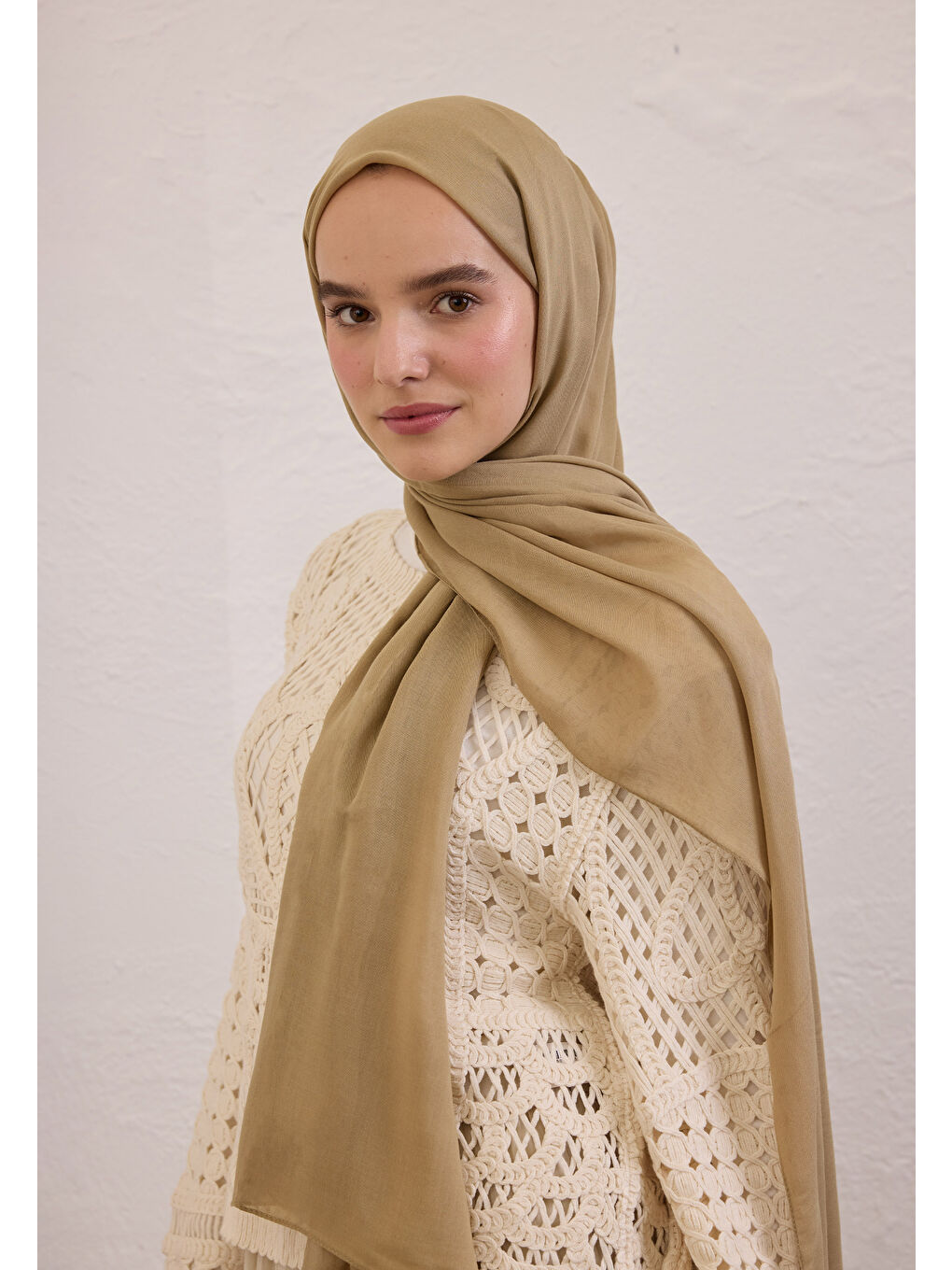 Sarı Soft Viskon Şal Safari-2