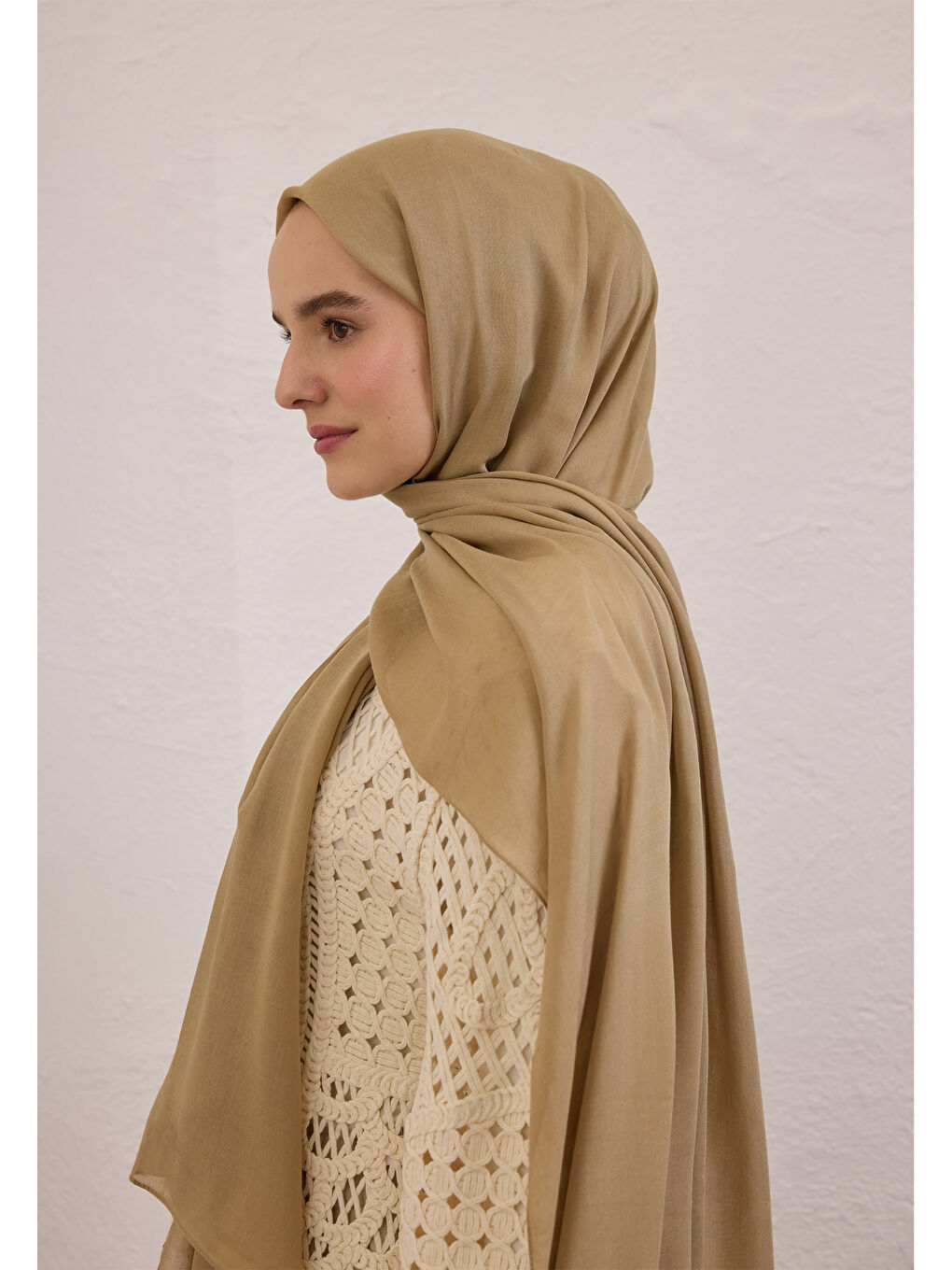 Sarı Soft Viskon Şal Safari-3