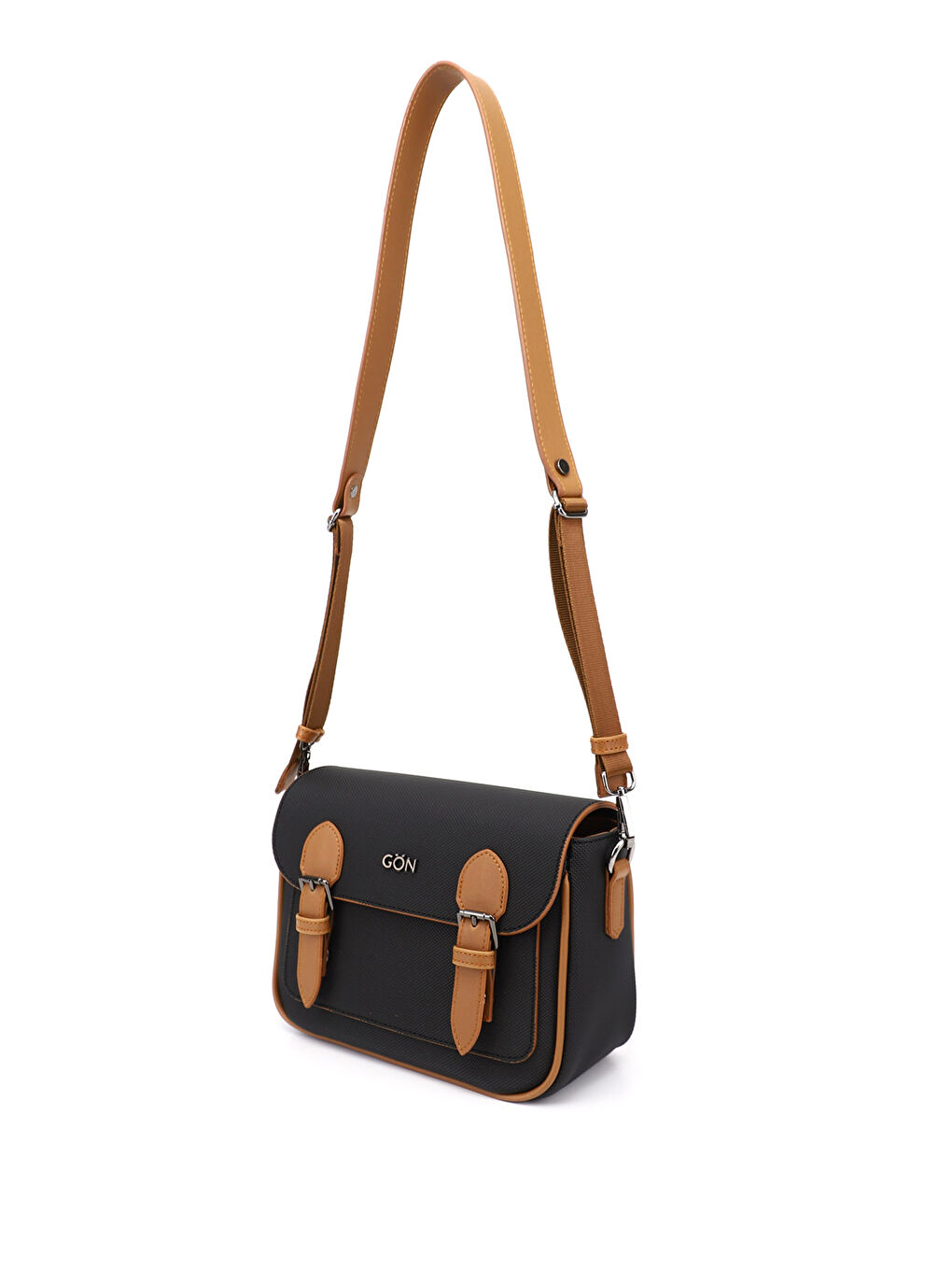 Siyah Kadın SİYAH-TABA Uzun Askılı Omuz Çantası-2