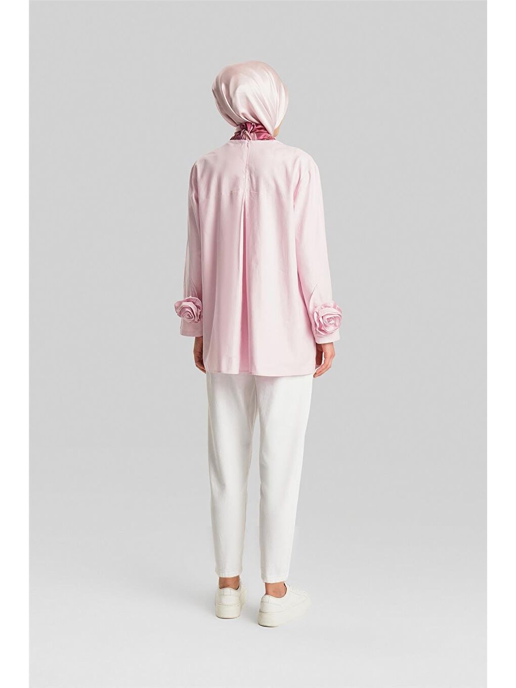 ARMİNE Kolları Çiçekli Bluz 24Y3553 Pembe - 5
