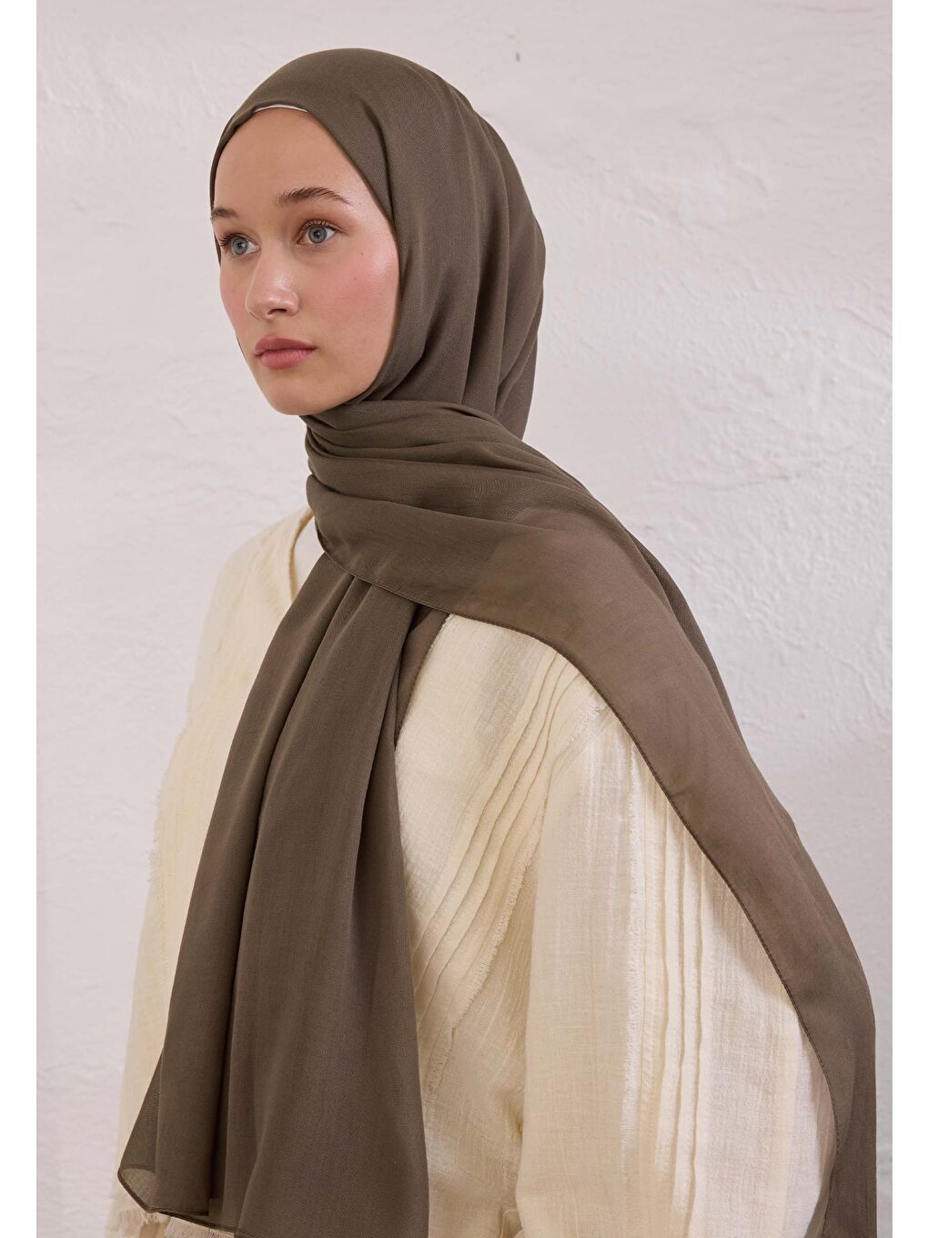 Kahverengi Soft Viskon Şal Koyu Vizon-2