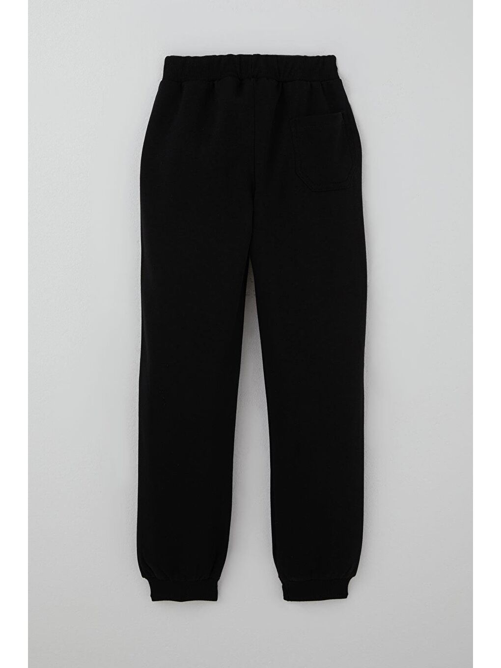 Erkek Çocuk Eşofman Altı Bağcık Aksesuarlı Cepli Siyah (7-11 Yaş)-1