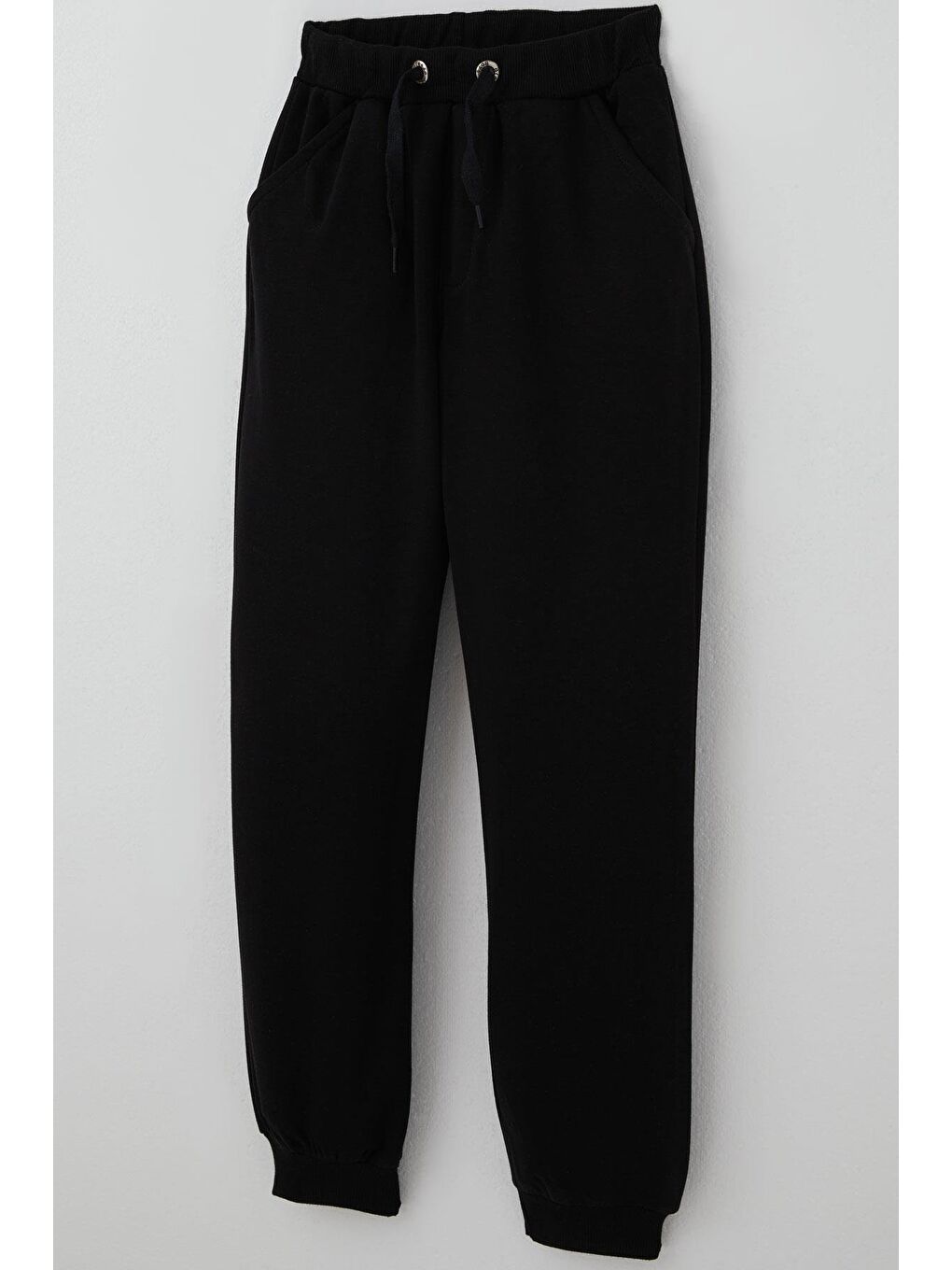 Erkek Çocuk Eşofman Altı Bağcık Aksesuarlı Cepli Siyah (7-11 Yaş)-2