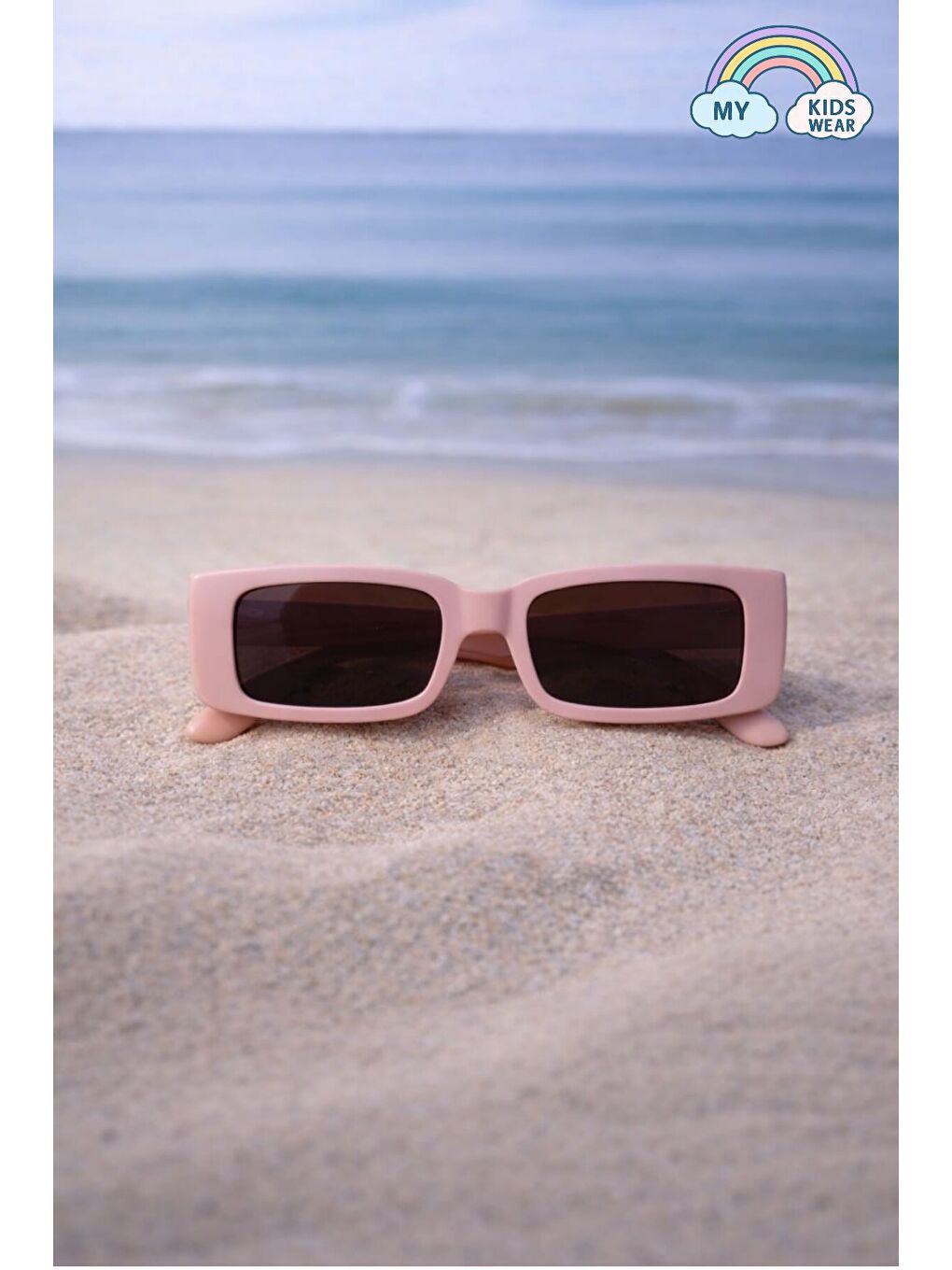 Pembe Çocuk Desenli Mayo Takımı - UV Korumalı Bone ve Güneş Gözlüğü Hediyeli 2'li Set 12696-1