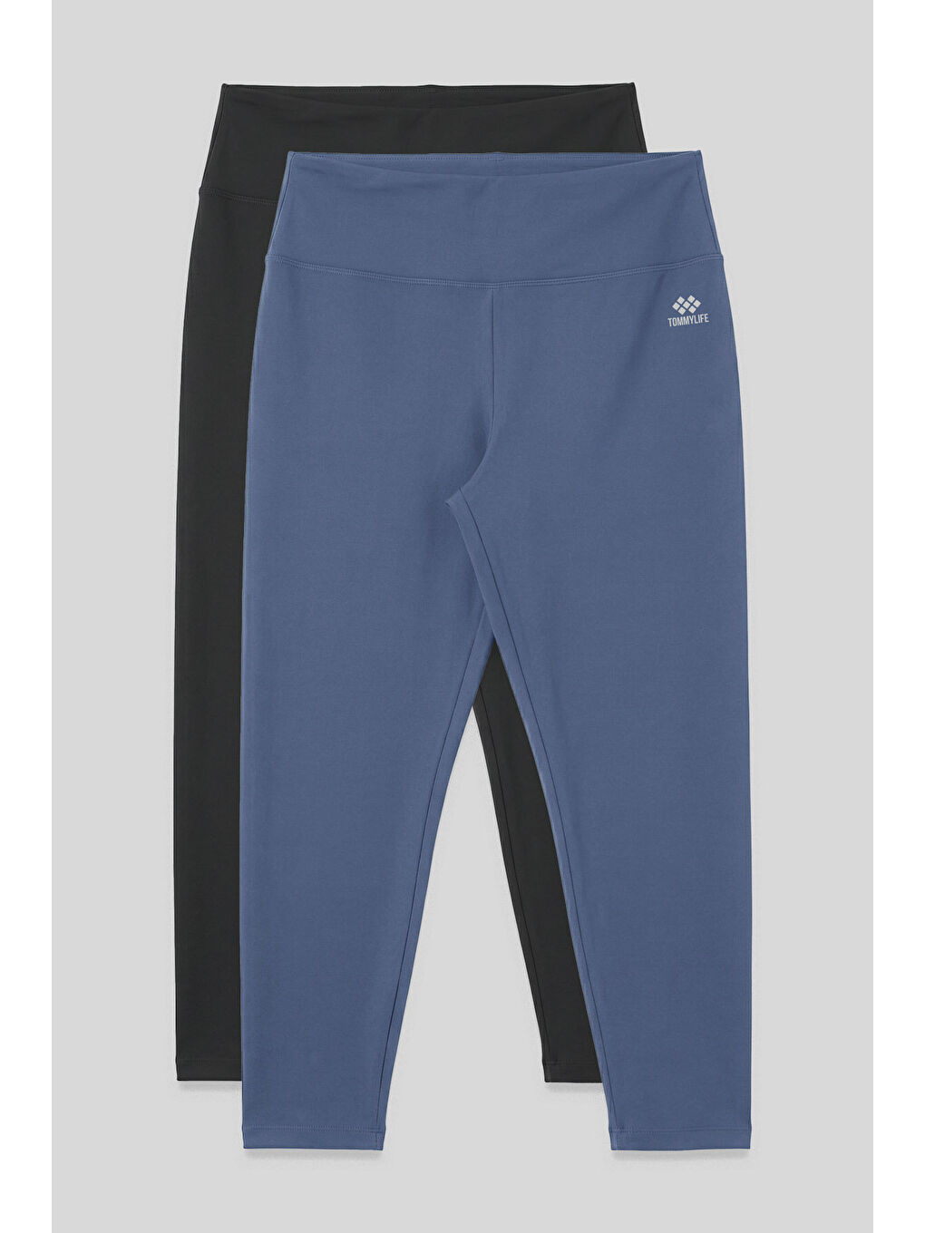 Slim Fit 2li Paket Antrasit-Petrol Büyük Beden kadın Tayt - 94650