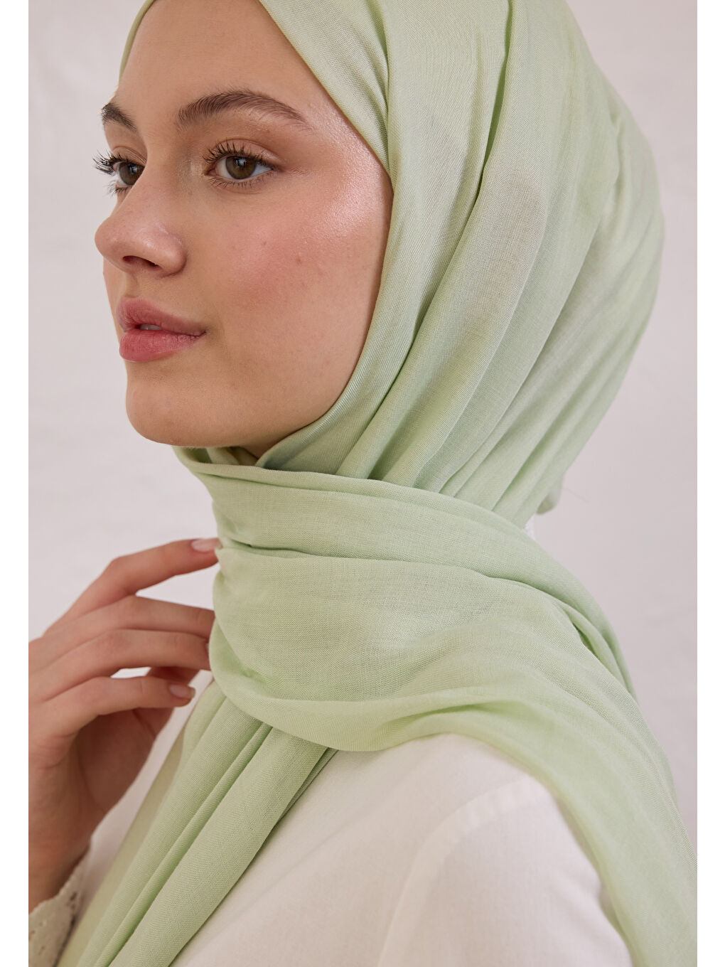 Yeşil Soft Viskon Şal Mint-1