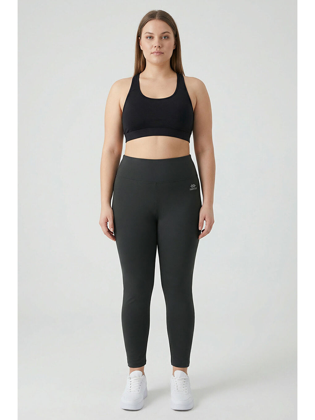 Slim Fit 2li Paket Antrasit-Petrol Büyük Beden kadın Tayt - 94650-1